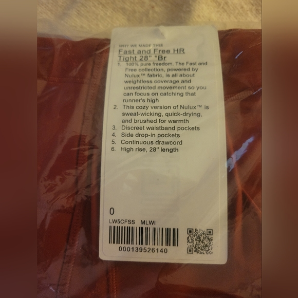 NWT Lululemon Fast & Free HR Legging - Picture 2 of 3